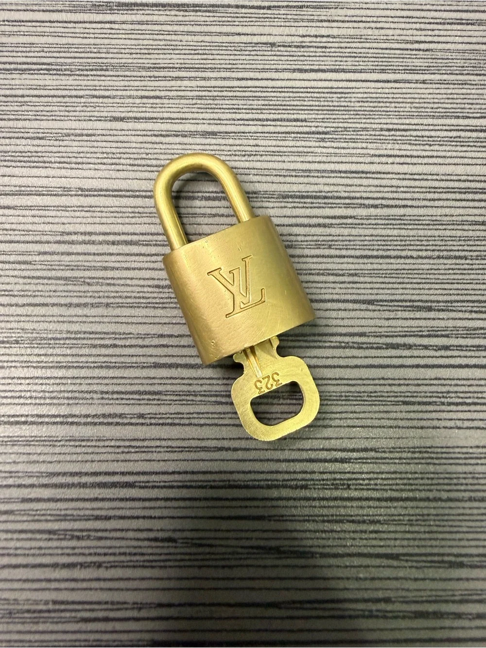 Louis Vuitton Gold Tone Lock And Key #323